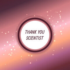 thank you scientist. Geometric design suitable for greeting card poster and banner