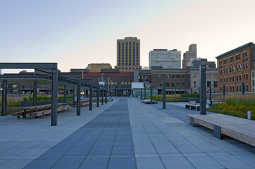 main level concourse of multimodal transit center in downtown saint paul minnesota