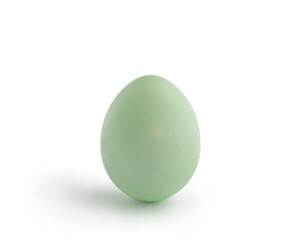 green easter egg isolated on white background