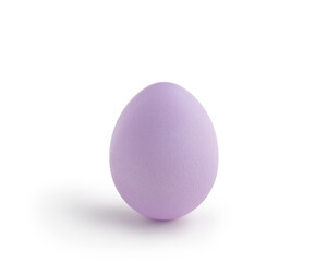 violet easter egg isolated on white background