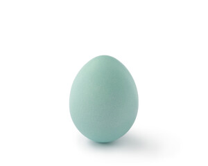 blue easter egg isolated on white background