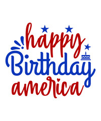 Happy Birthday America SVG Cut File