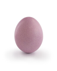 purple easter egg isolated on white background
