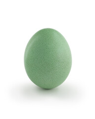 green easter egg isolated on white background