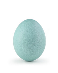 azure blue easter egg isolated on white background