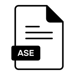 An amazing vector icon of ASE file, editable design