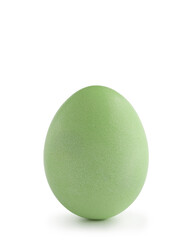 green easter egg isolated on white background