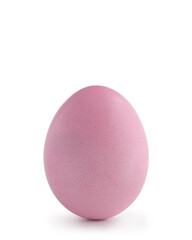 pink easter egg isolated on white background