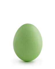green easter egg isolated on white background