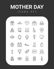 mother day icons collection, vector illustration.