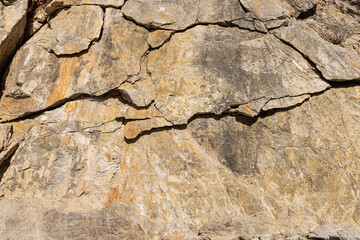 Beautiful texture of natural gray and orange granite stone surface we see in the photo