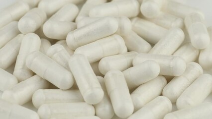 Magnesium mineral in white capsules