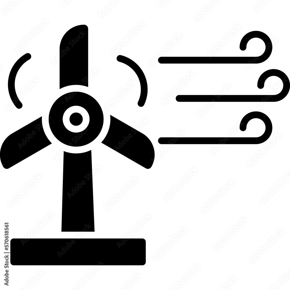 Sticker wind energy icon