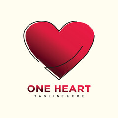 Idea logo valentine's day heart design, unique vector illustration