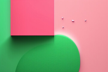 pink and green wall