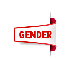 Text Gender banner template. Vector illustration.
