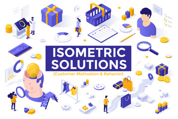 Collection Of Isometric Vector Elements