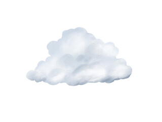 set of realistic cloud in color shade illustration on white background