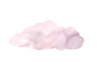 set of realistic cloud in color shade illustration on white background