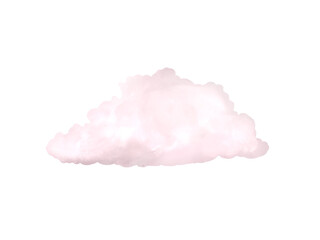 set of realistic cloud in color shade illustration on white background