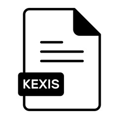 An amazing vector icon of KEXIS file, editable design