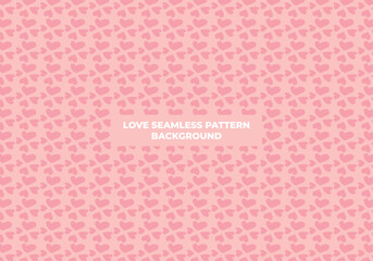 pink background with pink love seamless pattern