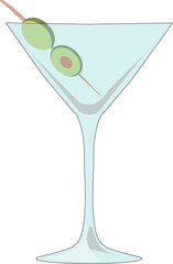 martini with olives