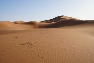 Fototapeta na wymiar Scenic Erg Chigaga dune in Sahara desert in southeastern MOROCCO