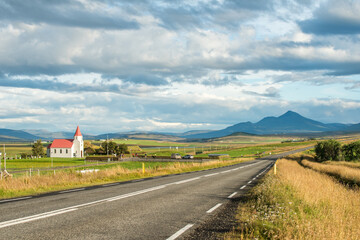 Glaumbaejarkirkja or Glaumbaer church between Saudarkrokur and Varmahlid in Iceland