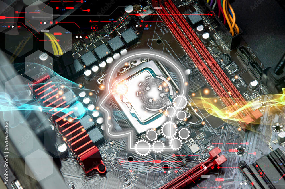 Poster the concept of developing an artificial intelligence system that can interact with humans and be use