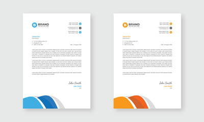 A4 letterhead design for official use of the business. Professional editable letterhead design template.