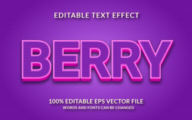 Berry editable text effect