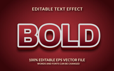 Bold editable text effect