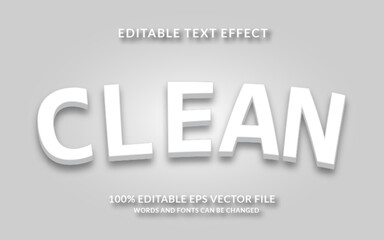 Clean editable text effect