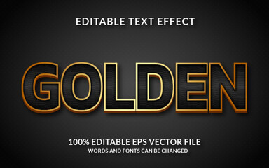 Golden Editable text effect