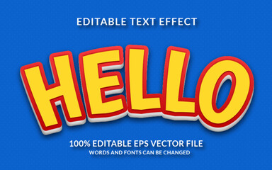 Hello Editable text effect