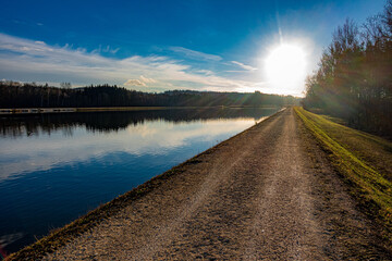 sonniger Wintertag in den Donauauen bei G&uuml;nzburg, Donaumoos
