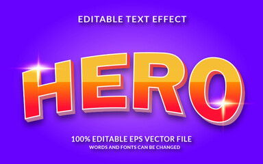 Hero Editable text effect