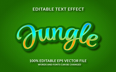Jungle Editable text effect