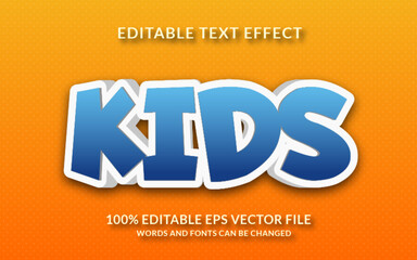 Kids Editable text effect