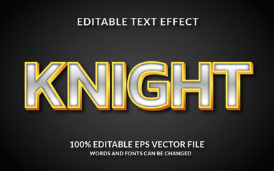 Knight editable text effect