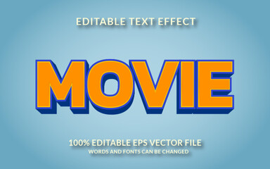 Movie Editable text effect