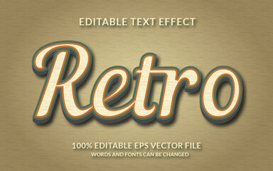 Retro Editable text effect