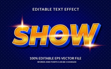 Show Editable text effect