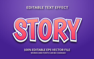 Story Editable text effect