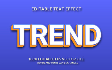 Trend Editable text effect