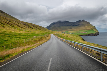 Panormama dell'isola di Vidoy, Isole Faroe, Europa