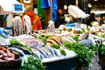 Fresh fish stall - Market stall - London Borough Market