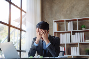 Working male are under stress from working.