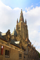 Fototapeta na wymiar Church of Our Lady in Brugge, Belgium